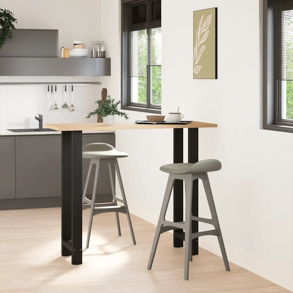 Gambe per tavolo da bar nere 2 pz 50x(110-111) cm in acciaio 4013352
