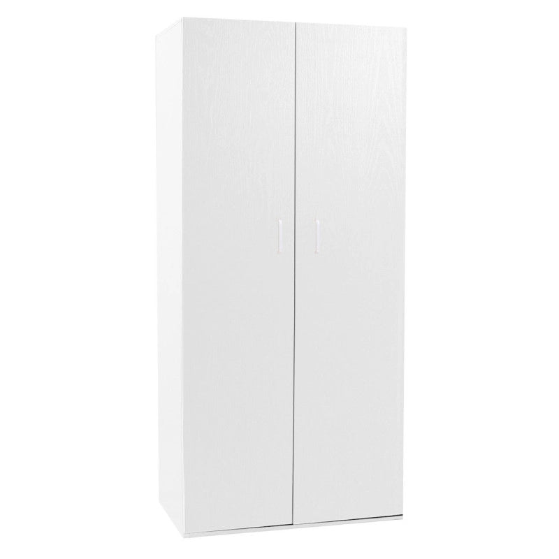 Armadio 2 Ante E 4 Ripiani 60x34x180cm Bianco Legno