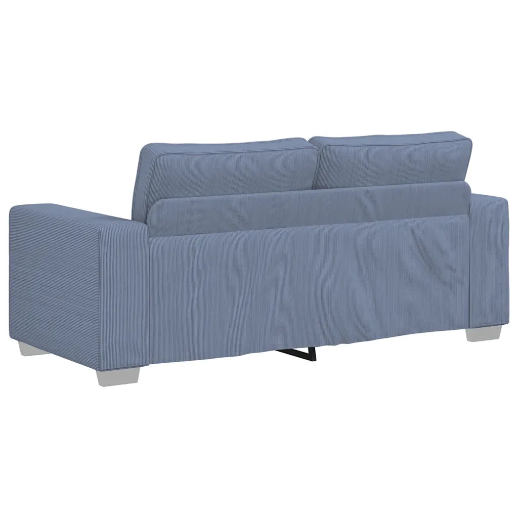 Divano Divanetto Blu 180x77x82 cm Tessuto di Velluto a Coste 4105203