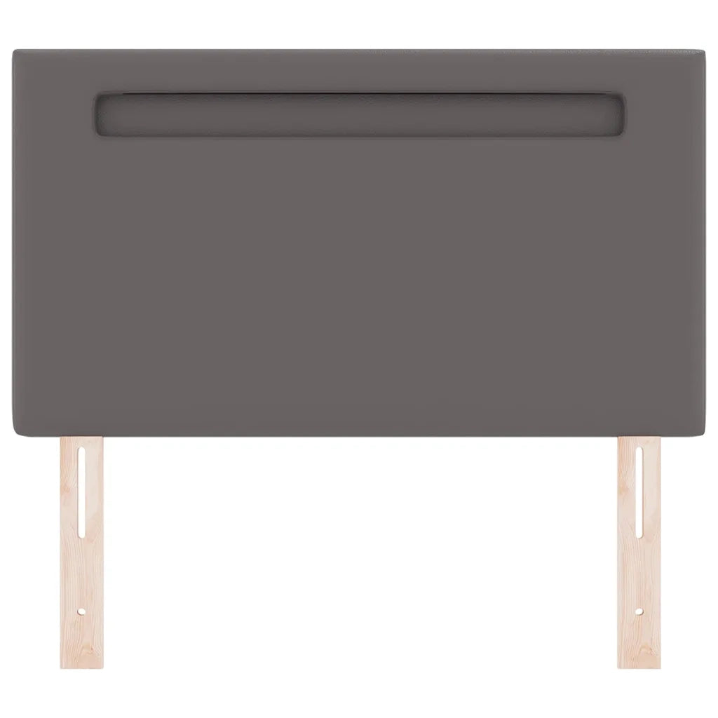 vidaXL Testiera Montaggio a parete con testiera Grigio 90 cm PVC