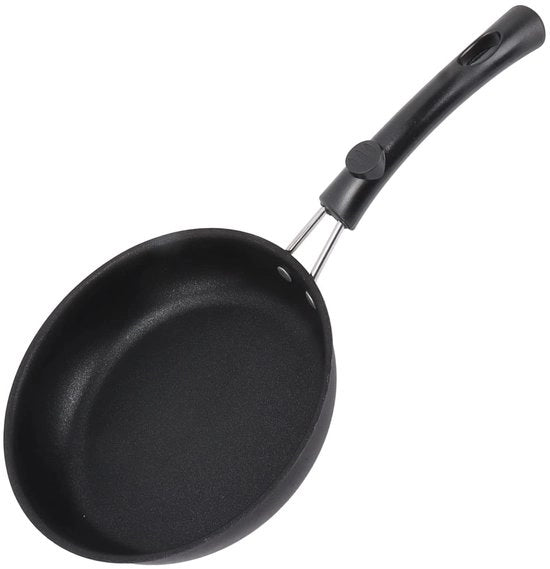 Padella per Omelet in Acciaio Inossidabile - 16 cm - Antiscivolo - Adatta per Induzione/Gas - Duraturo - Facile Pulizia