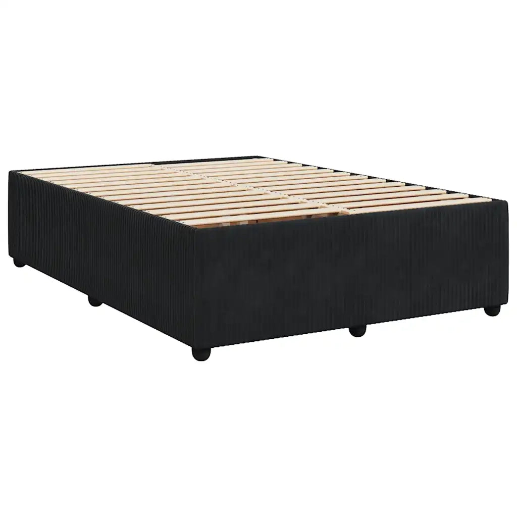 Giroletto senza Materasso Nero 140x200 cm in Velluto 3285014