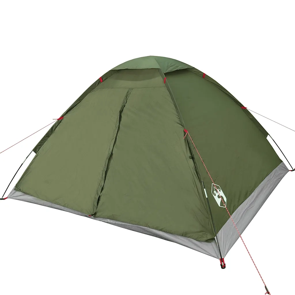 Tenda da Campeggio a Cupola 4 Persone-Tenda per Escursionismo Verde Oliva Impermeabile 839356