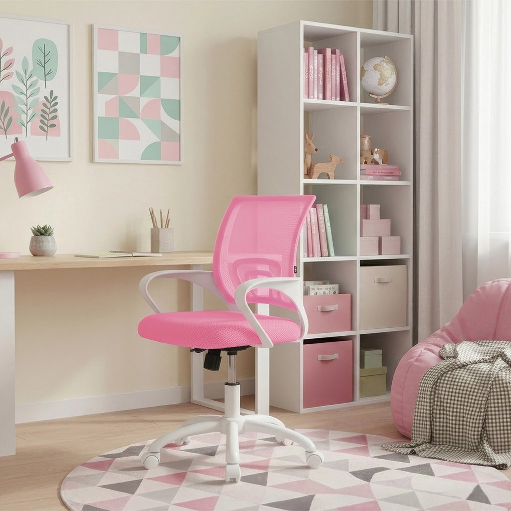 Sedia da ufficio ergonomica girevole fucsia - Happy - SU29HAPB