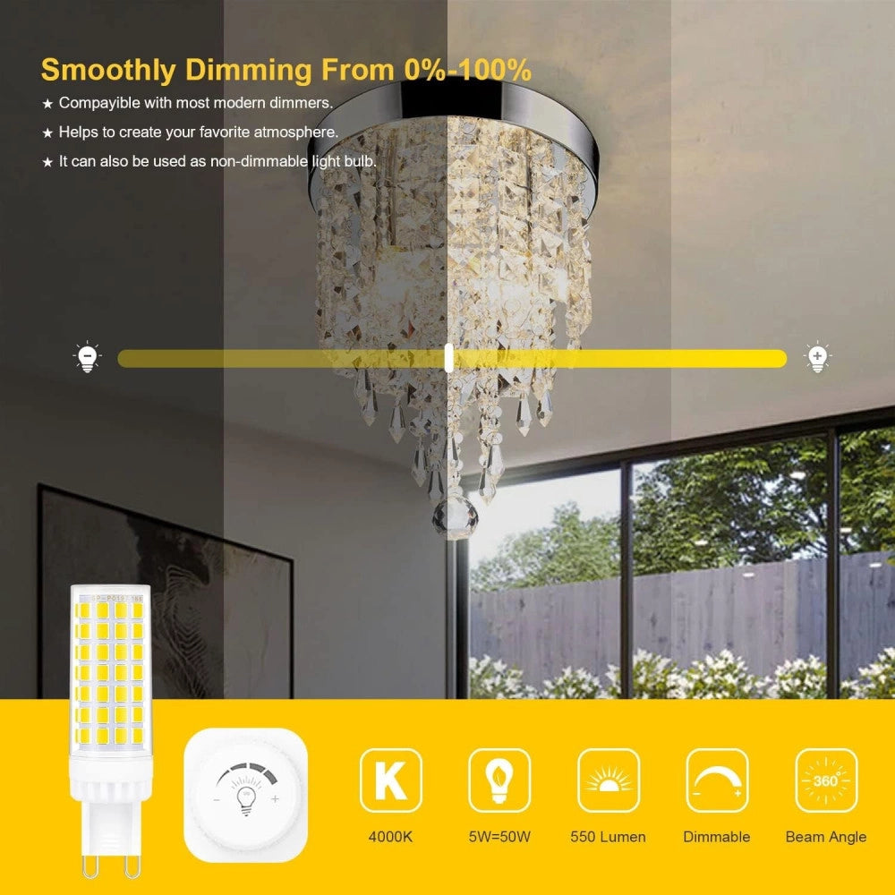 Trade Shop - Lampadina Faretto 5w Led 72 Smd 2835 Attacco G9 Luce Bianca Fredda Calda 220v - -bianco Freddo      -