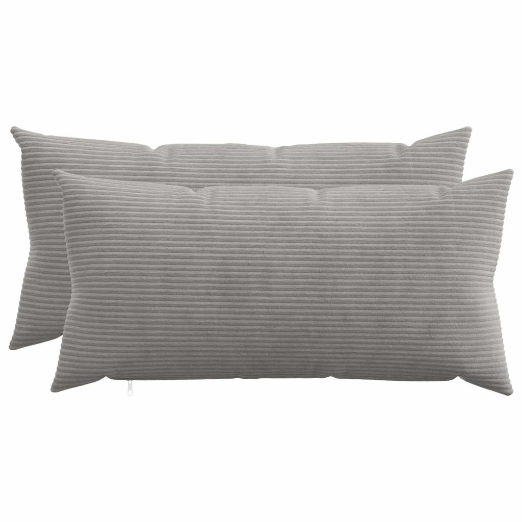 Federa 2 pcs HEERLEN Grigio Chiaro 40 x 70 cm corduroy 909531