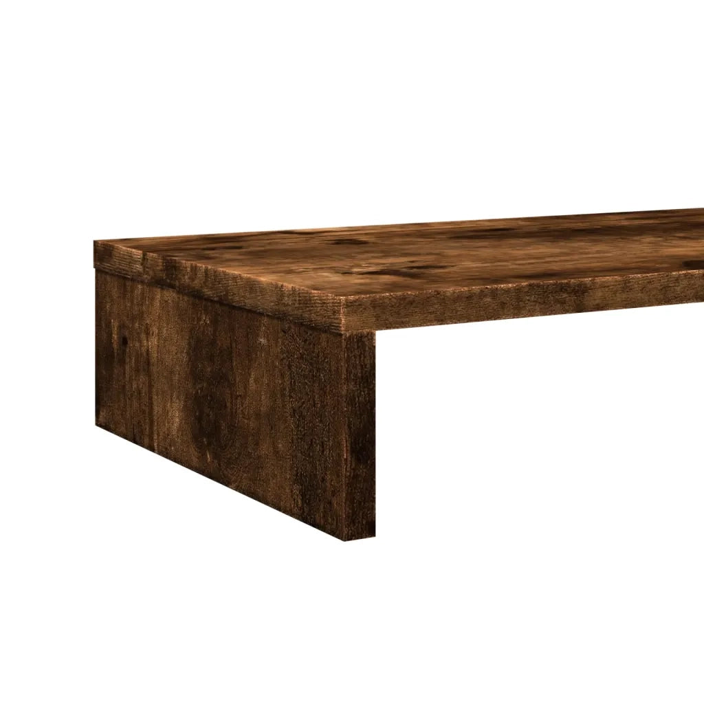 Supporto per Monitor Rovere Fumo 100x27x10 cm in Truciolato 854656