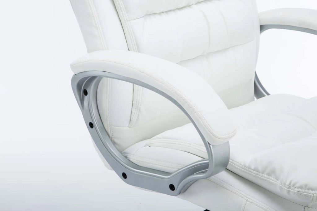 Sedia ufficio XXL Vancouver in similpelle bianco