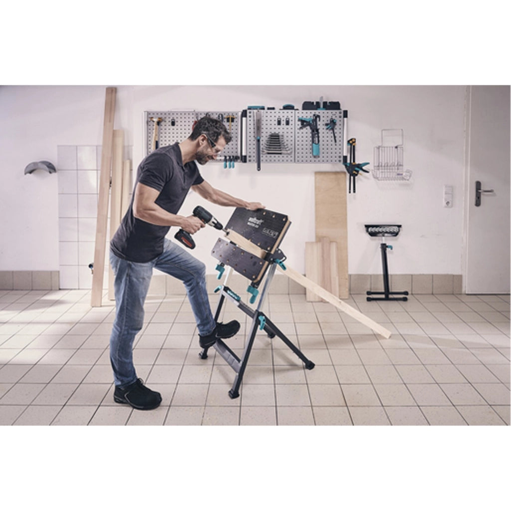 Wolfcraft MASTER 650 ERGO Banco da Lavoro e Morsa Regolabile in Altezza – 6870000