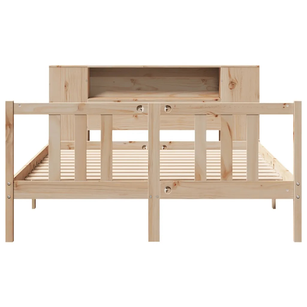 Letto Libreria senza Materasso 135x190 cm in Legno di Pino 3322275