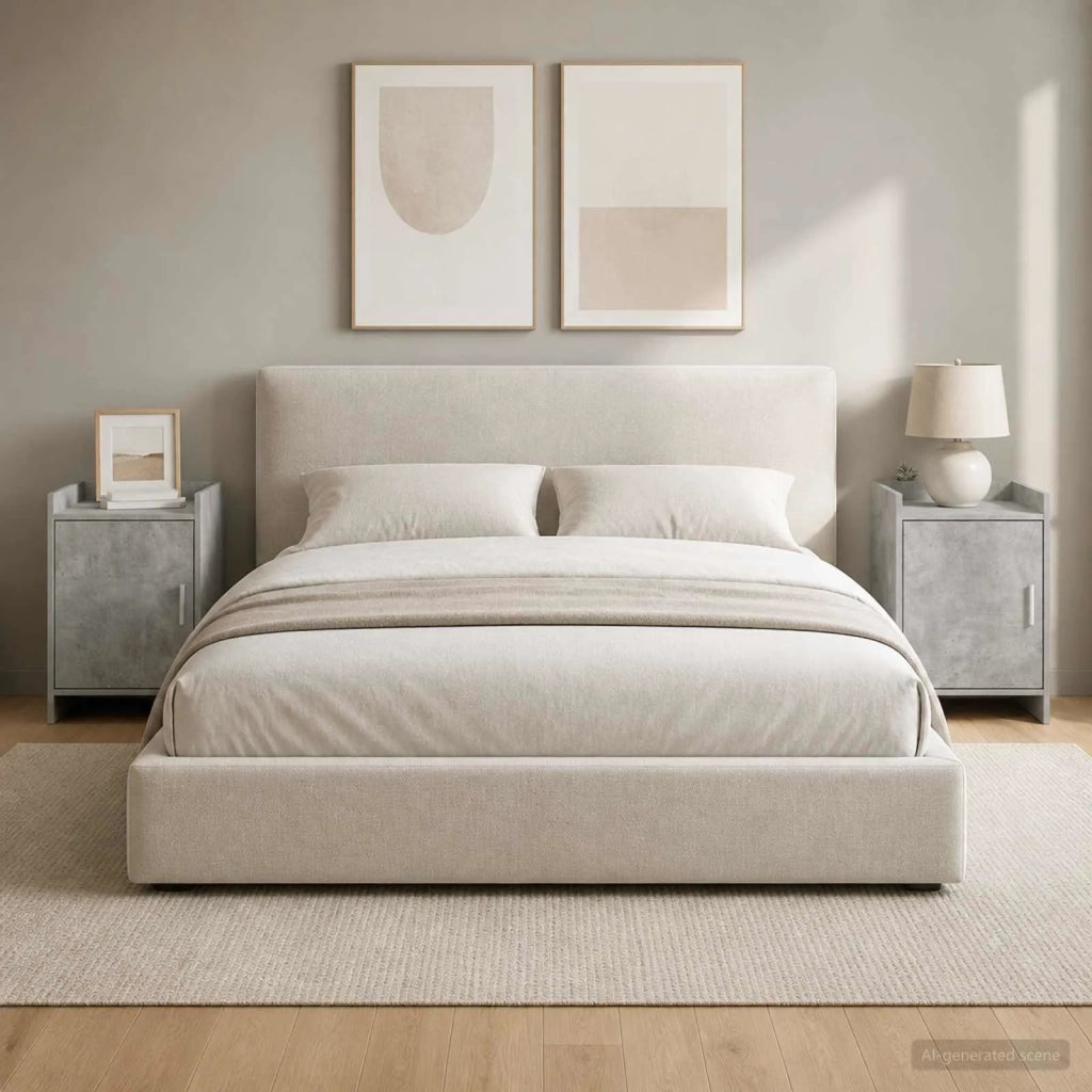 Comodini 2 pz Grigio Cemento 40 x 30 x 60 cm 8011018