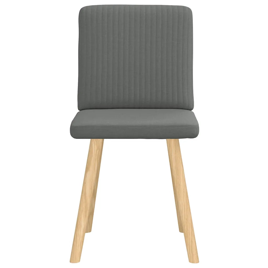 Sedie da Pranzo 2 pz Grigio Scuro in Tessuto 4101198
