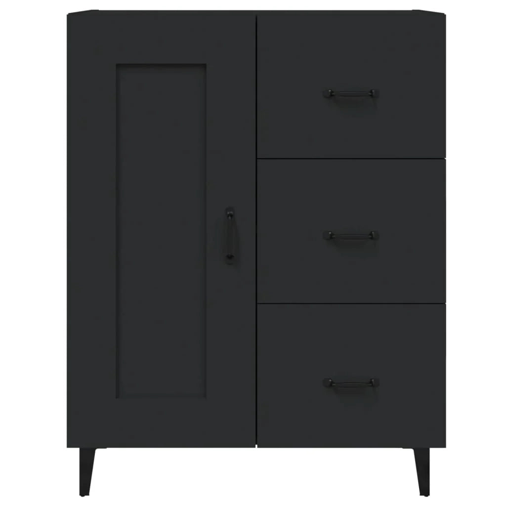 Buffet credenza cassettiera mobiletto mobile contenitore organizer per cucina soggiorno salotto 69,5 x 34 x 90 cm legno ingegnerizzato nero 02_0036042