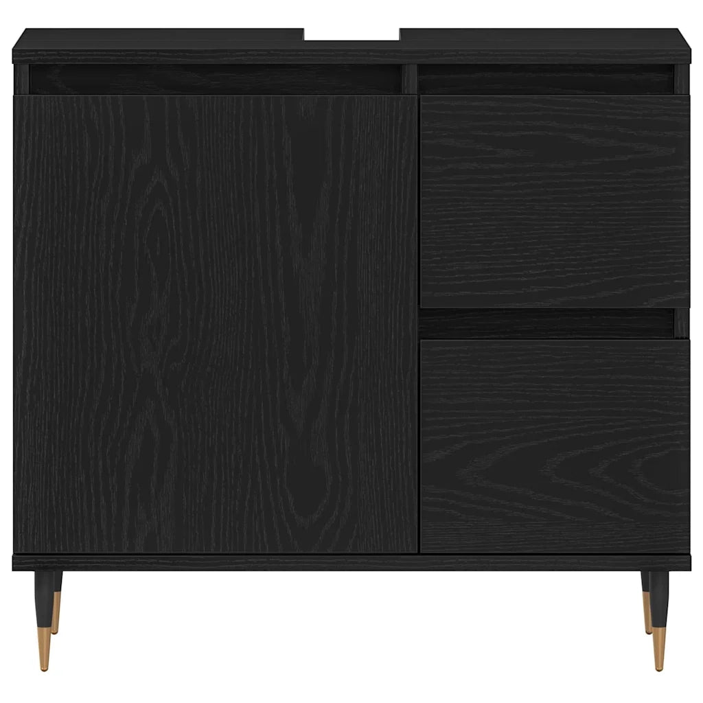 Mobile da Bagno Rovere Nero 65 x 33 x 60 cm Legno multistrato 862890
