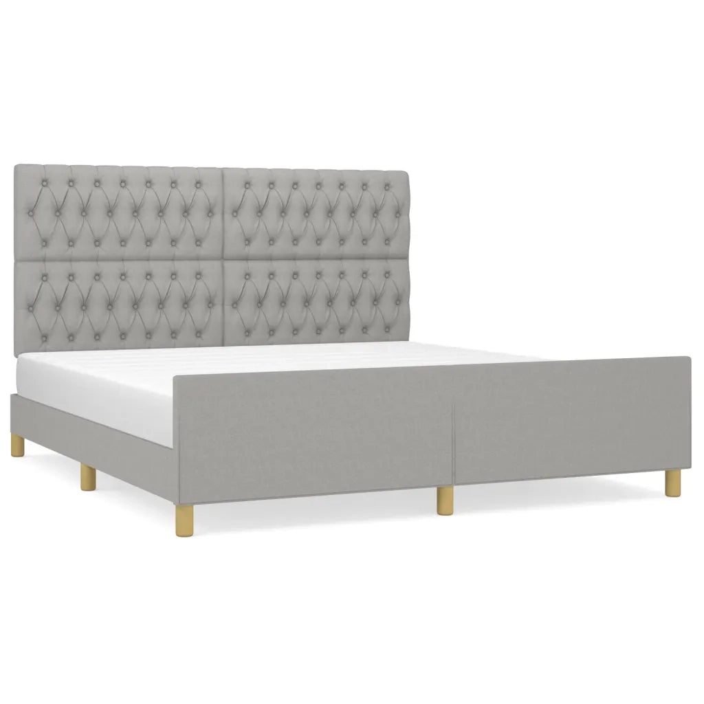 Giroletto senza Materasso Grigio Chiaro 180x200 cm Tessuto 3125316