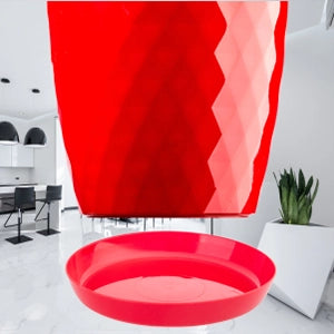 Vaso da fiori KADAX, coprivaso, 20 cm, supporto per fiori, plastica rossa, 3 pezzi.