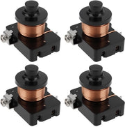 Relè di Accensione per Compressori 4 Pack - Adatto per Compressori 1/3 HP - Sostituzione Diretta - Cassetta Nera - Conduttività Rilevante - Relè di Compressore