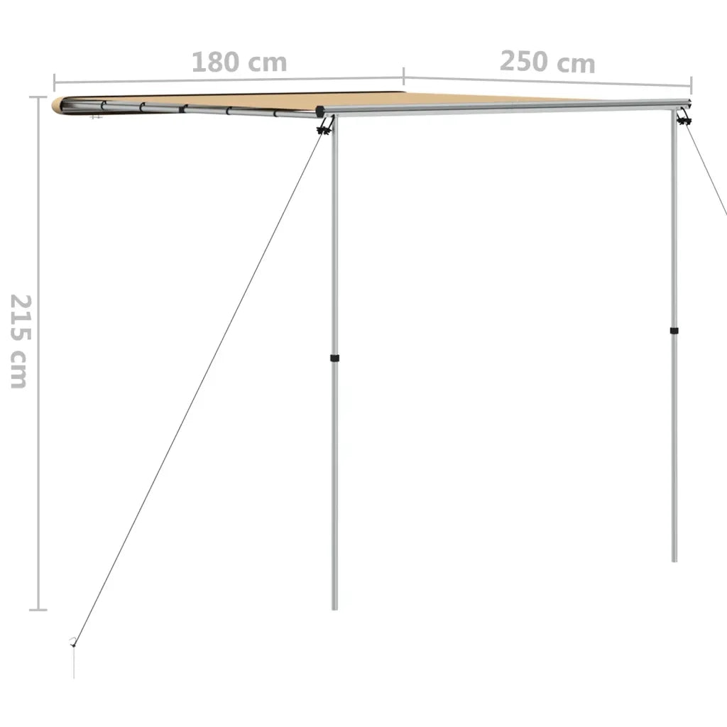 Tendalino per Camper e Roulotte 1,8x2,5x2,15 m Beige 148135