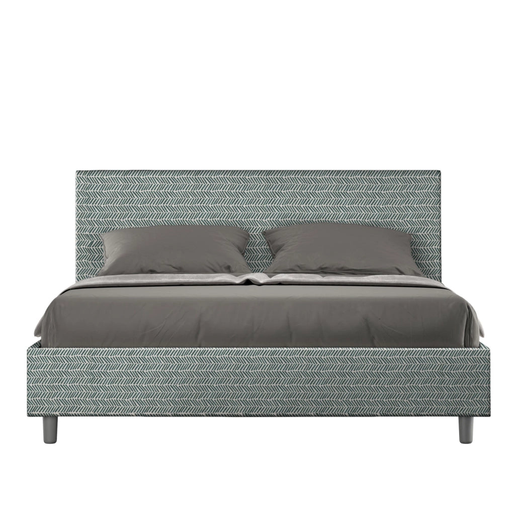Letto Matrimoniale 160x210 cm con Rete Adele Aragona 7 Azzurro