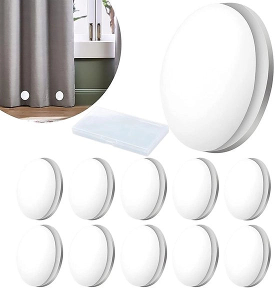 Pesi magnetici per tende - set da 10 - plastica con magneti in acciaio inossidabile - 4 cm
