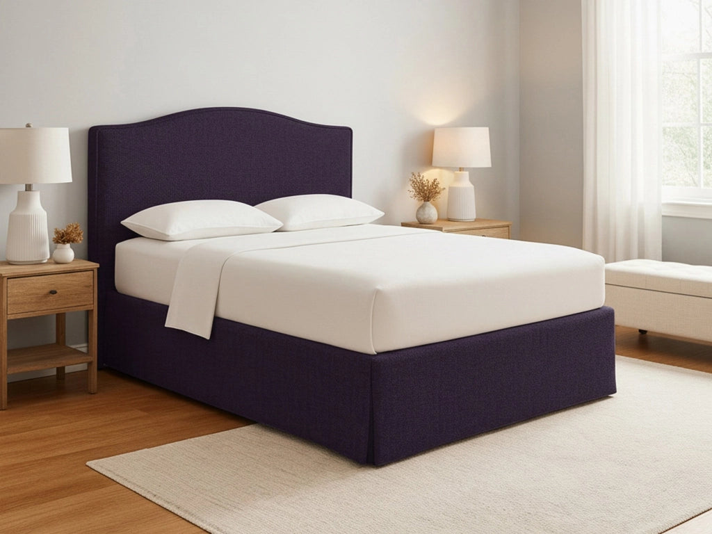 Runcorn, Letto Piazza e Mezza Sfoderabile Made in Italy, Viola