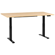 Scrivania regolabile in altezza elettricamente nero 180 x 72 cm Struttura in acciaio verniciato a polvere