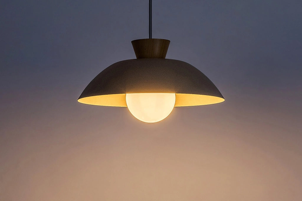 Lampada a sospensione Golnar beige opale legno Rabalux