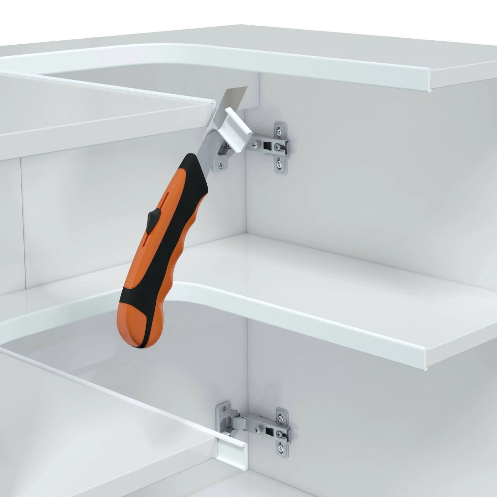 Vobbia, set Mobili Bagno Specchio Incluso, Bianco Lucido