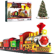 Treno elettrico di Natale - Treno di Natale elettrico - Treno intorno all'albero di Natale - Decorazione di Natale a vapore - Treno di Natale giocattolo - Treno di Natale con luce e suono - Decorazione di Natale - Accessori del villaggio di Natale