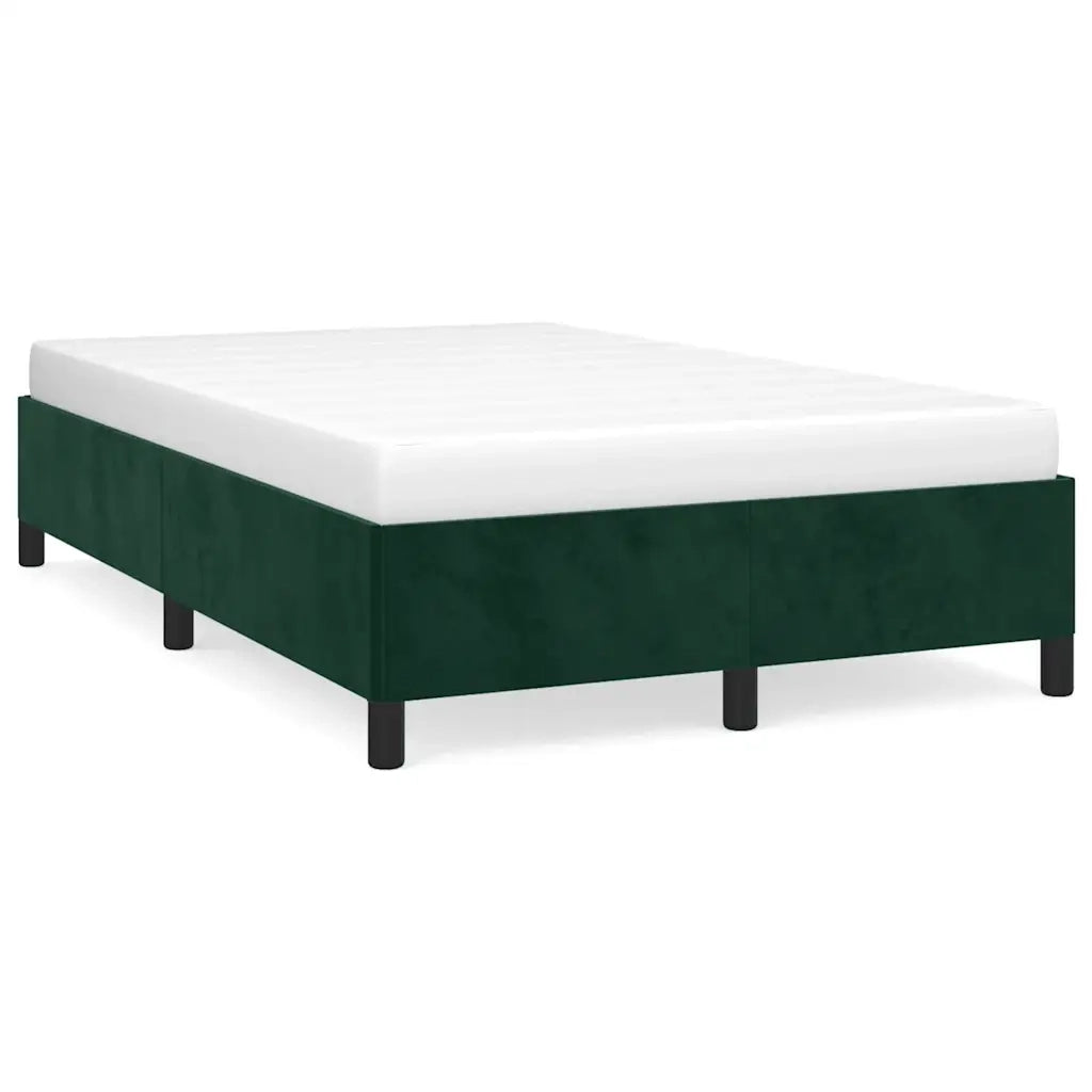 Giroletto senza Materasso Verde Scuro 120x190 cm Velluto 379531