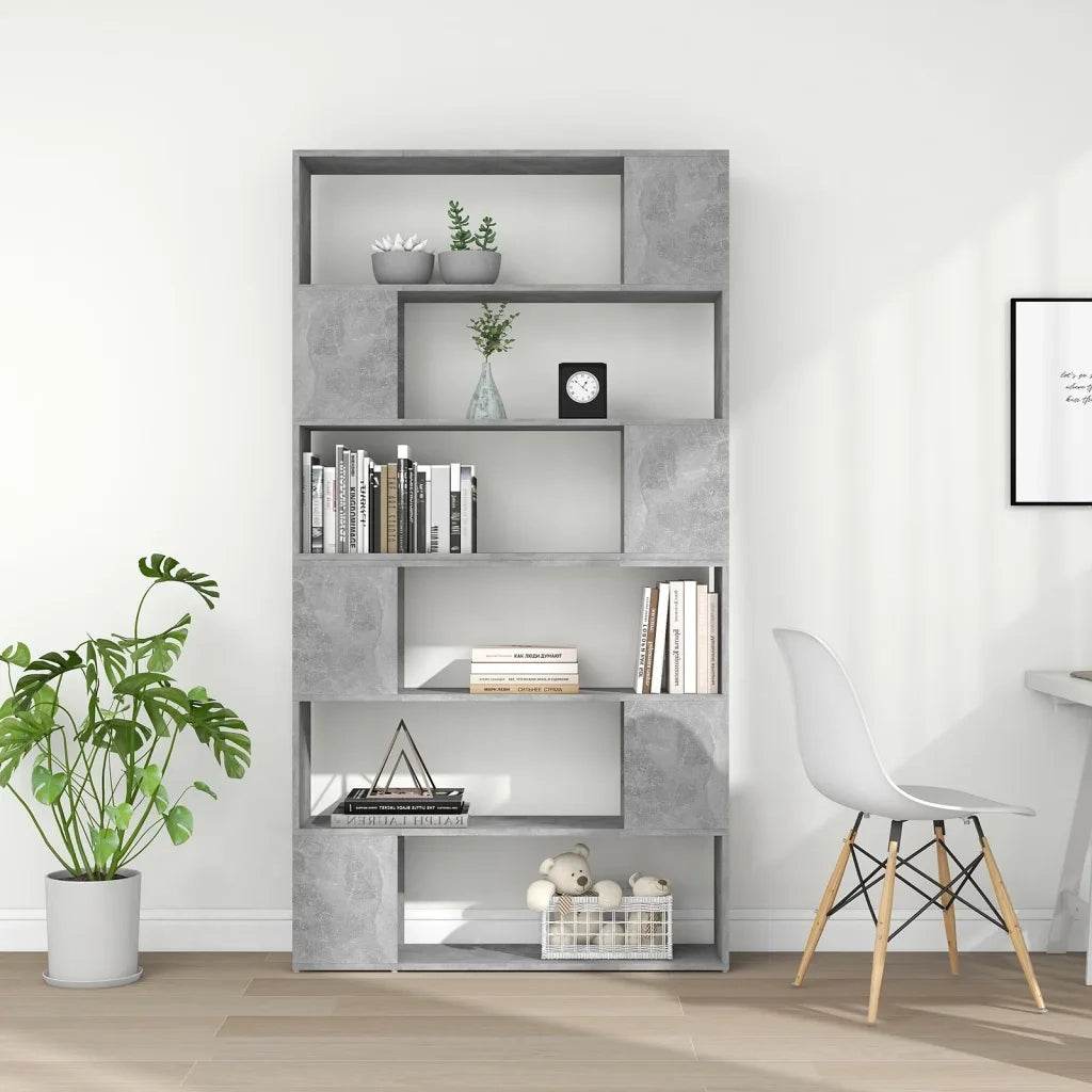 Libreria/Divisorio Stanza Grigio Cemento 100x24x188 cm 3082075