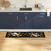 Tappeto da Cucina-Tappetino da Cucina Nero 150 x 45 cm Velluto 686478