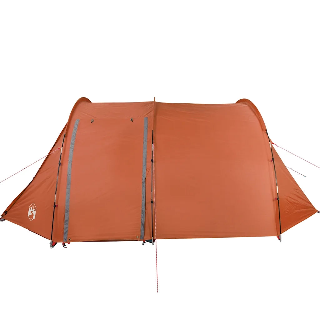 Tenda da Campeggio a Tunnel per 4 Persone-Tenda per Escursionismo Grigio e Arancione 307873