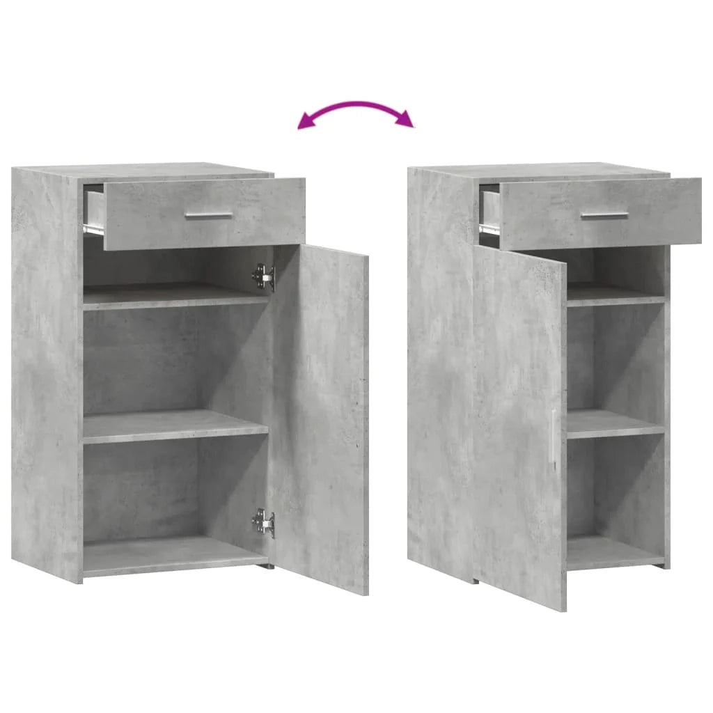 Buffet credenza cassettiera armadio mobile contenitore organizer per cucina soggiorno salotto 50 x 42,5 x 93 cm legno ingegnerizzato grigio 02_0031946