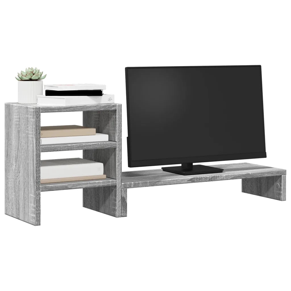 Supporto Monitor con Organizzatore Grigio Sonoma in Truciolato 854738