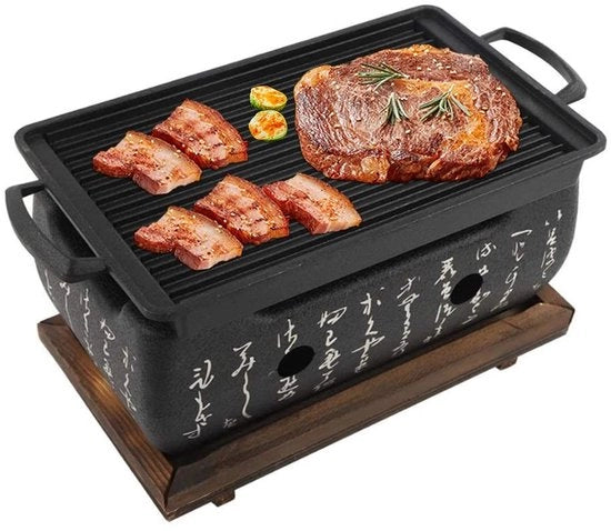 Griglia Barbecue a Stile Giapponese - Mini Caminetto a Carbone - Ideale per Ambienti Intimi - Hibachi per Yakiniku - Perfetto per il Campeggio