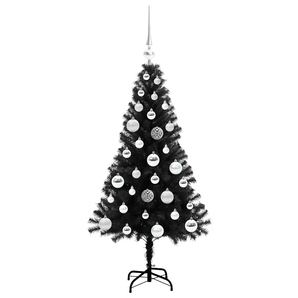 Albero di Natale con 150 LED con supporto Nero 120 cm PVC 3396461