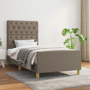 Giroletto senza Materasso-Struttura Letto Tortora 80x200 cm Tessuto
