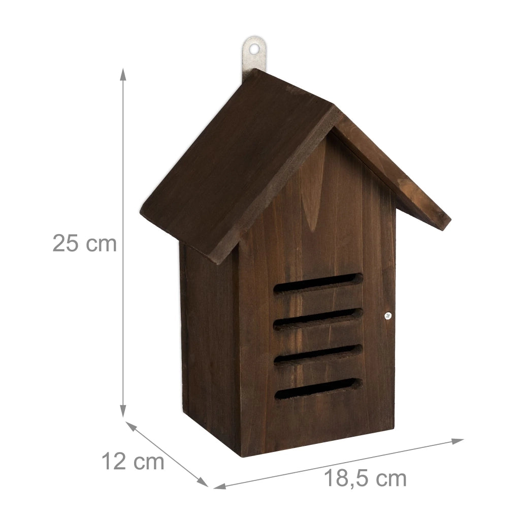 Hotel per insetti rifugio sospeso giardino apertura facile 25 x 15 x 10 cm in legno naturale 13_0015258