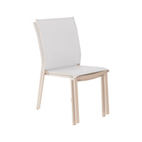 Set di 2 sedie da giardino impilabili in alluminio e textilene, beige