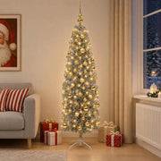 Albero di Natale Artificiale Slim con Palline 180 cm 300 LED 3461227