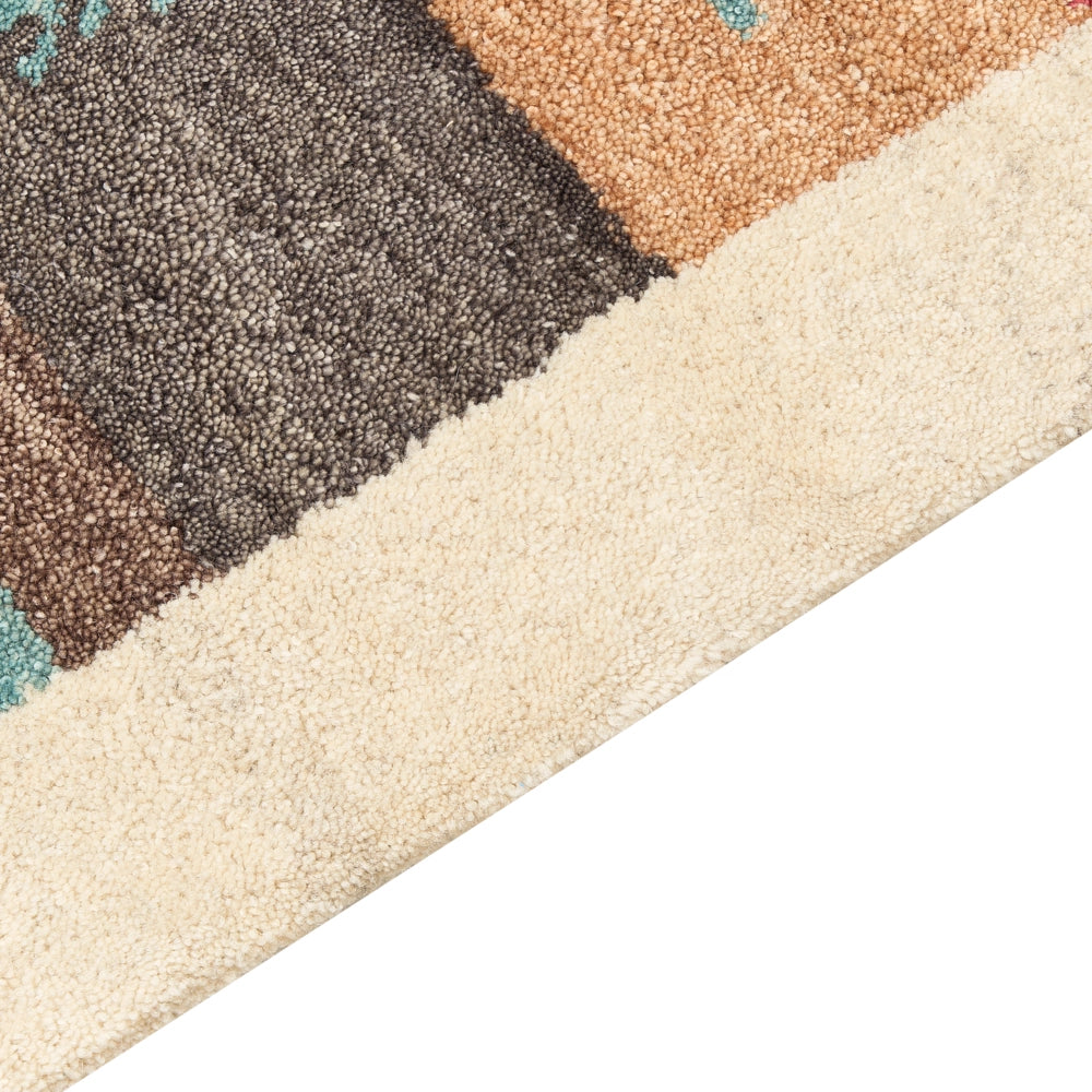 Tappeto Gabbeh di lana multicolore 160 x 230 cm con motivo etnico soggiorno camera da letto