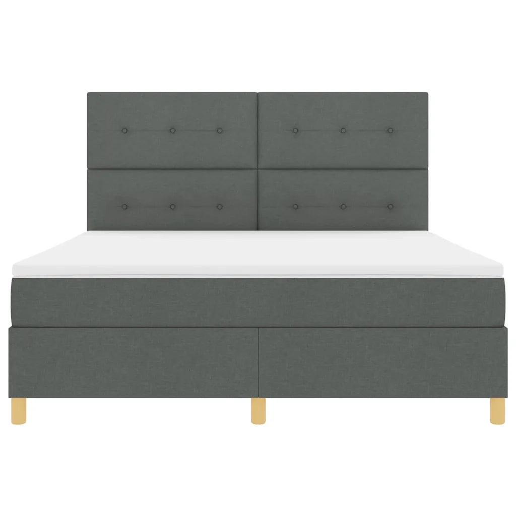 Letto a molle con materasso Grigio scuro 180 x 200 cm Tessuto 3339638