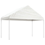 Gazebo con Tetto Bianco 4,08x2,23x3,22 m in Polietilenecod mxl 121302