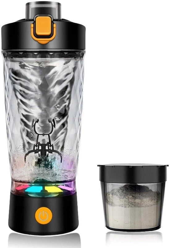 Shaker di Proteine con Miscelatore Elettrico, 650 ml, Ricarica USB-C