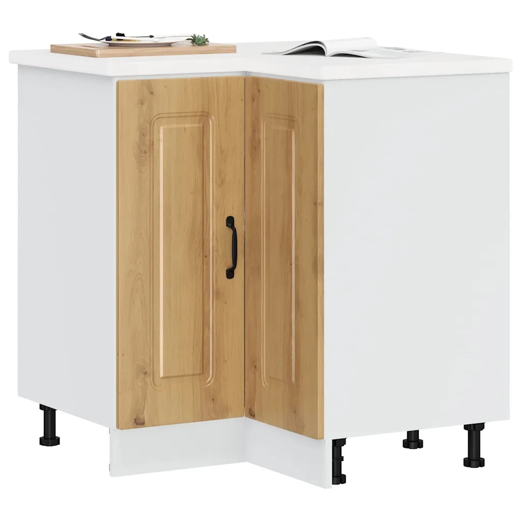 Mobile Base ad Angolo Cucina-Base ad Angolo Cucina Kalmar Rovere Artigianale 809777