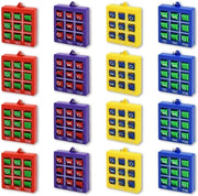 Set a 16 pezzi di giochi Tic Tac Toe - Materiali ecologici - Kunststof/Metaal - Giochi per bambini - Regalo di festa - Colori vividi