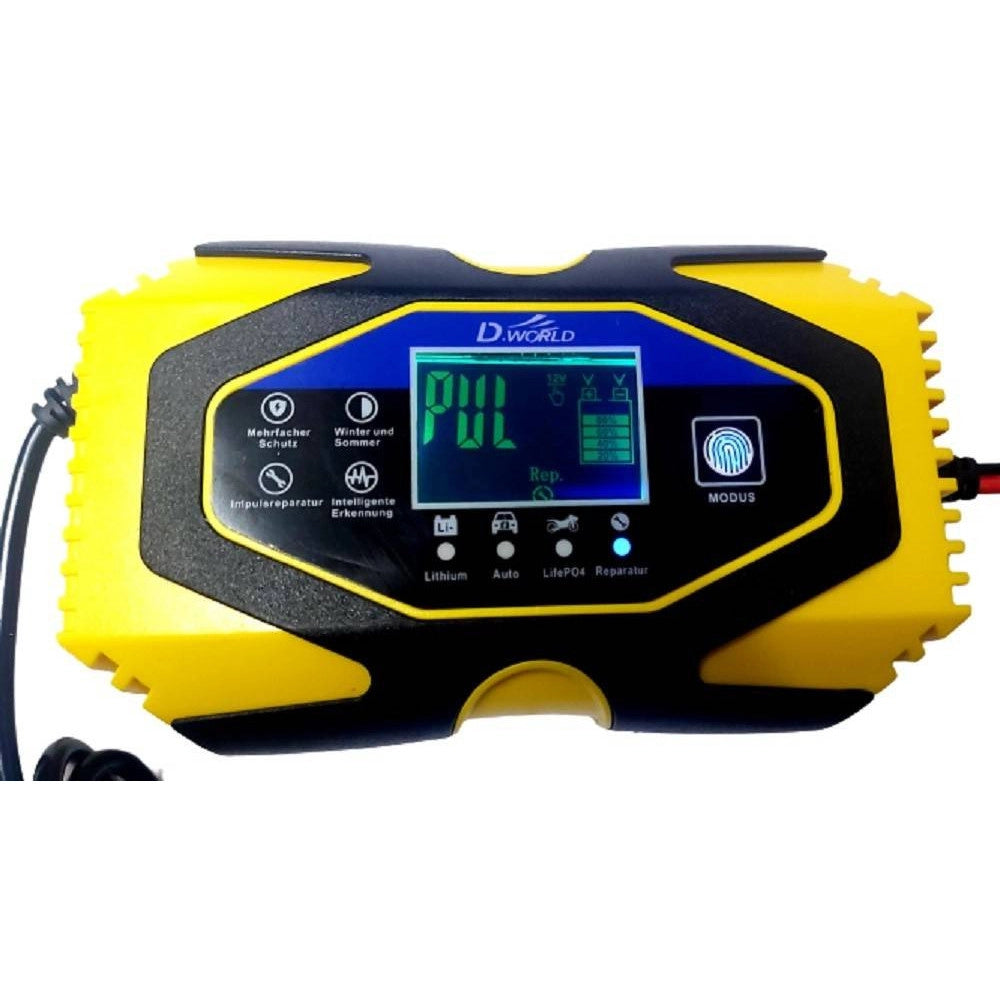 Trade Shop - Caricabatterie Intelligente Avviatore Emergenza Batteria Auto 12v-8a 24v-6a J40 -
