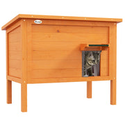 Casetta per Gatti da Esterno ¨C zephmum ¨C Arancione e Verde 85x50x68.5 cm