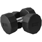 Set 2 Manubri Esagonale 15 kg ¨C zephmum ¨C Nero, Metallo e Gomma, 26x15.5x15.5 cm